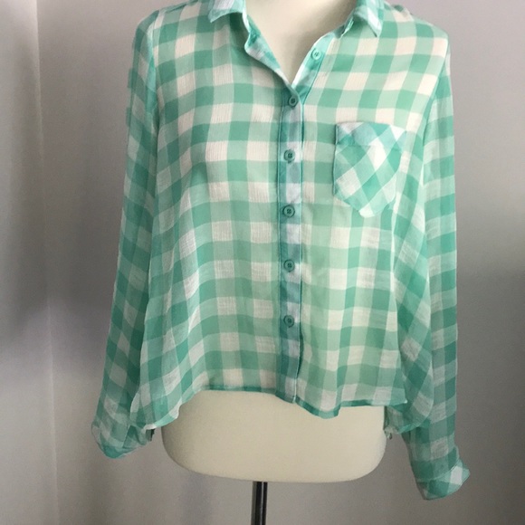 🌟2XHP🌟Free People Boxy Gingham Check Top - Picture 2 of 7
